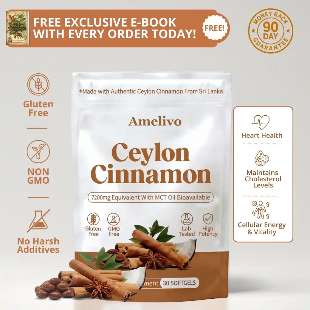 Five pouches of Amelivo Ceylon Cinnamon