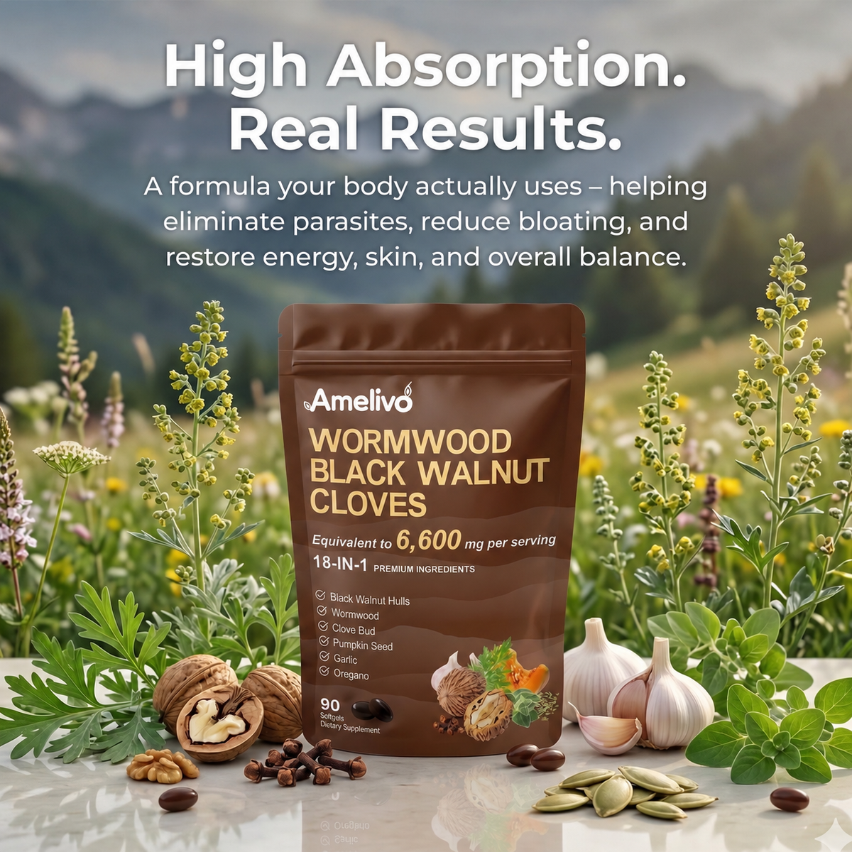 High absorption Amelivo Wormwood Softgels